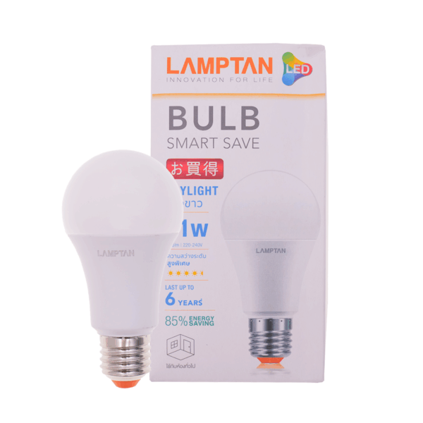LAMPTAN หลอดไฟ LED BULB 11 วัตต์ รุ่น Smart save (Day Light)